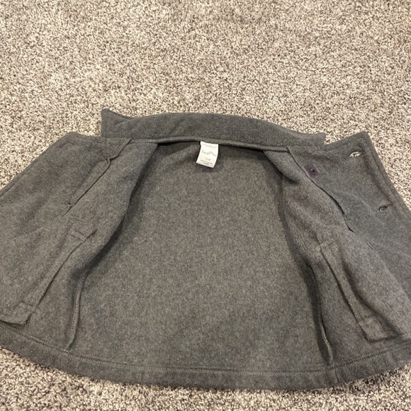 Starting out boys 12 month gray pea coat with adorable, black anchor buttons - Picture 8 of 9